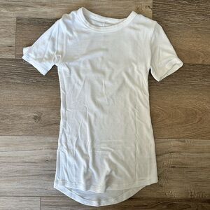 Lululemon White Hold Tight Short-Sleeve Shirt